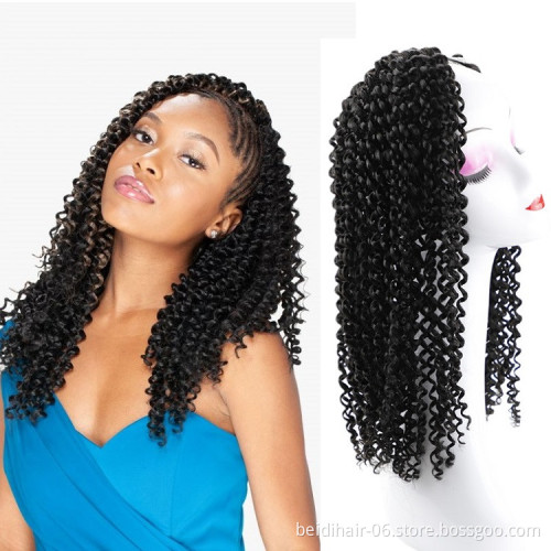 18inch 24inch Curly Crochet Hair Water Wave Passion Twist Pre looped Crochet Hair Curly Braiding for Bohemian Twist